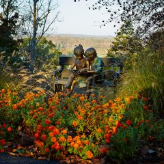 Girl and Boy Statue