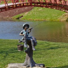 Lake House Boy Fishing